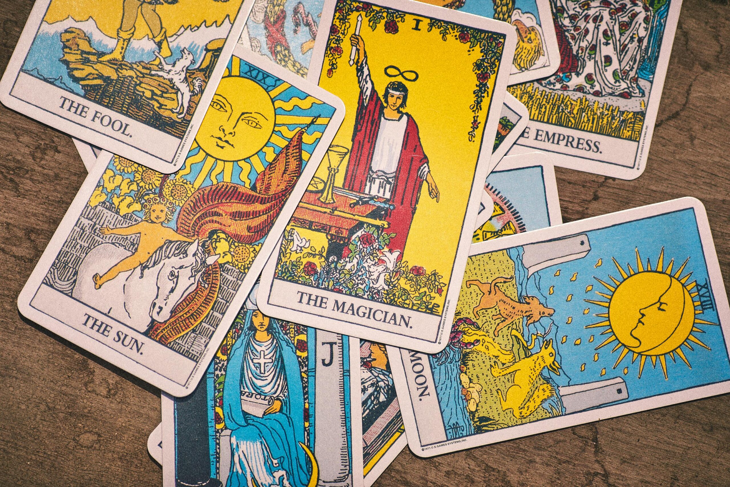 Tarot Cards on Table